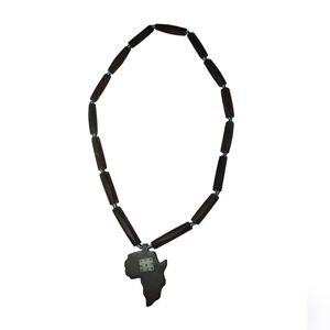Wooden beaded necklace
